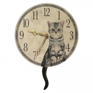 Infinity Instruments Purrfect Timing 13.5W x 18H in. Wall Clock   569699125